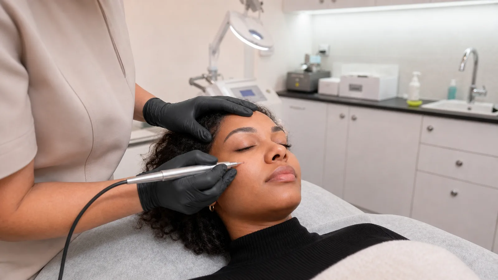Targeted CryoPen therapy in the Beautique Artistry treatment room
