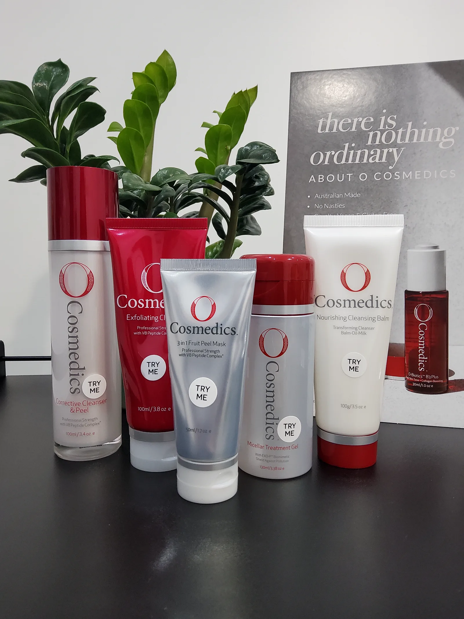 O Cosmedics corrective skin care product selection