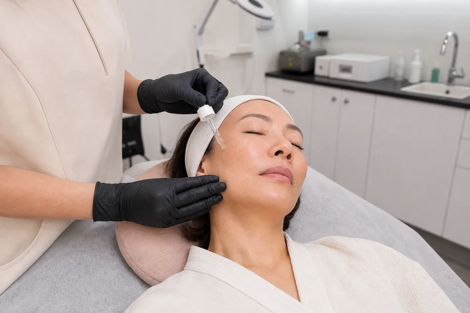 Topical skin booster treatment in the Beautique Artistry treatment room